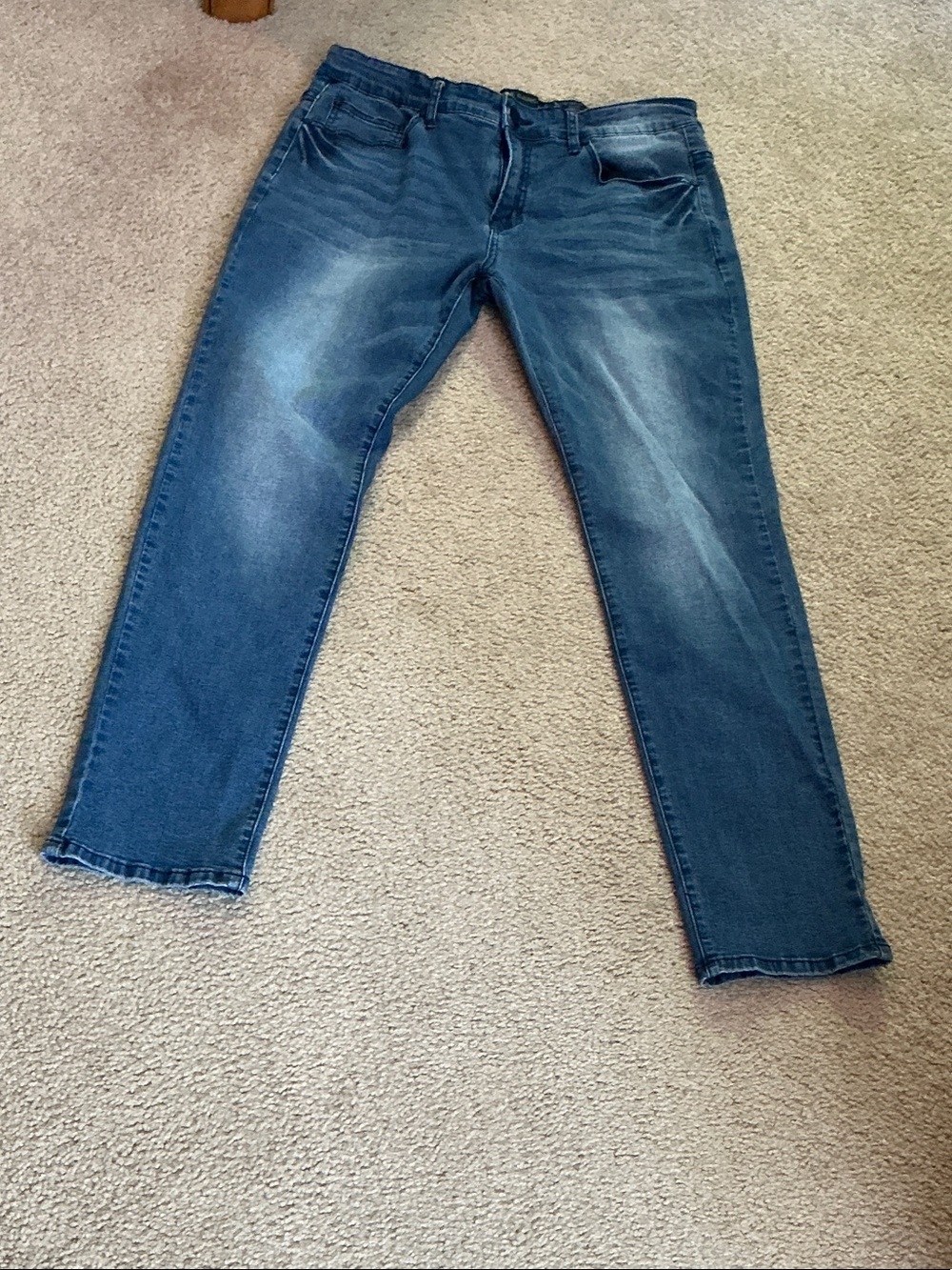 Men's Slim Straight Blue Washed Jeans. Nick danger
